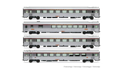 Jouef HJ4205 - H0 - 4-tlg. Set Personenwagen TEE Mistral 69 / Jules Verne, SNCF, Ep. IV - Set 1